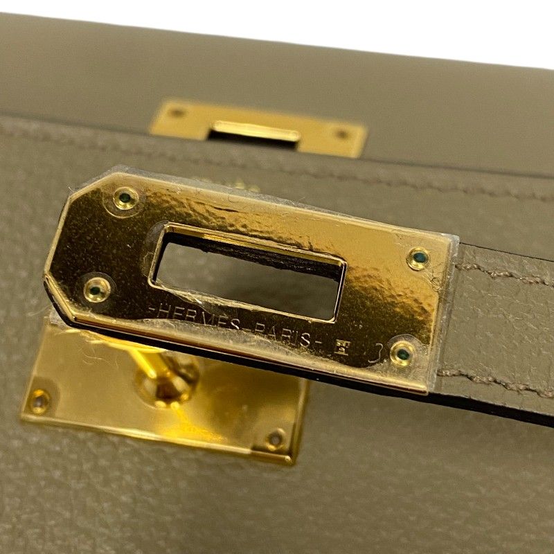 HERMES Kelly To Go W刻 Beige Marfa Gold Hardware Shoulder Bag