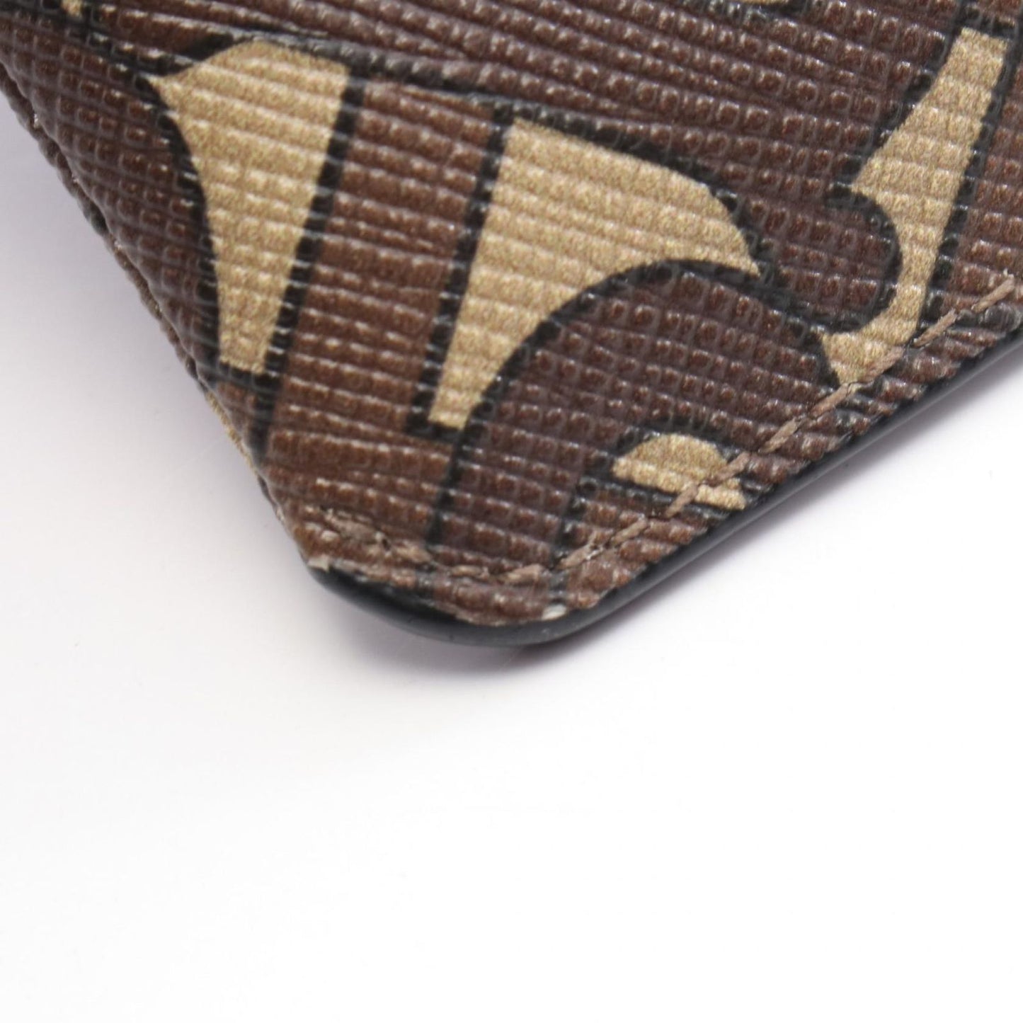 BURBERRY TB Monogram Coin Case - Exquisite Brown PVC Canvas