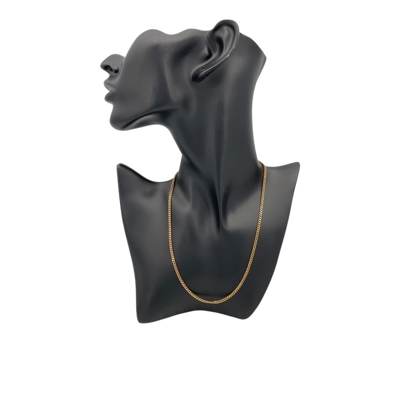 Exquisite 750YG Gold Figaro Necklace - Unisex Luxury Jewelry