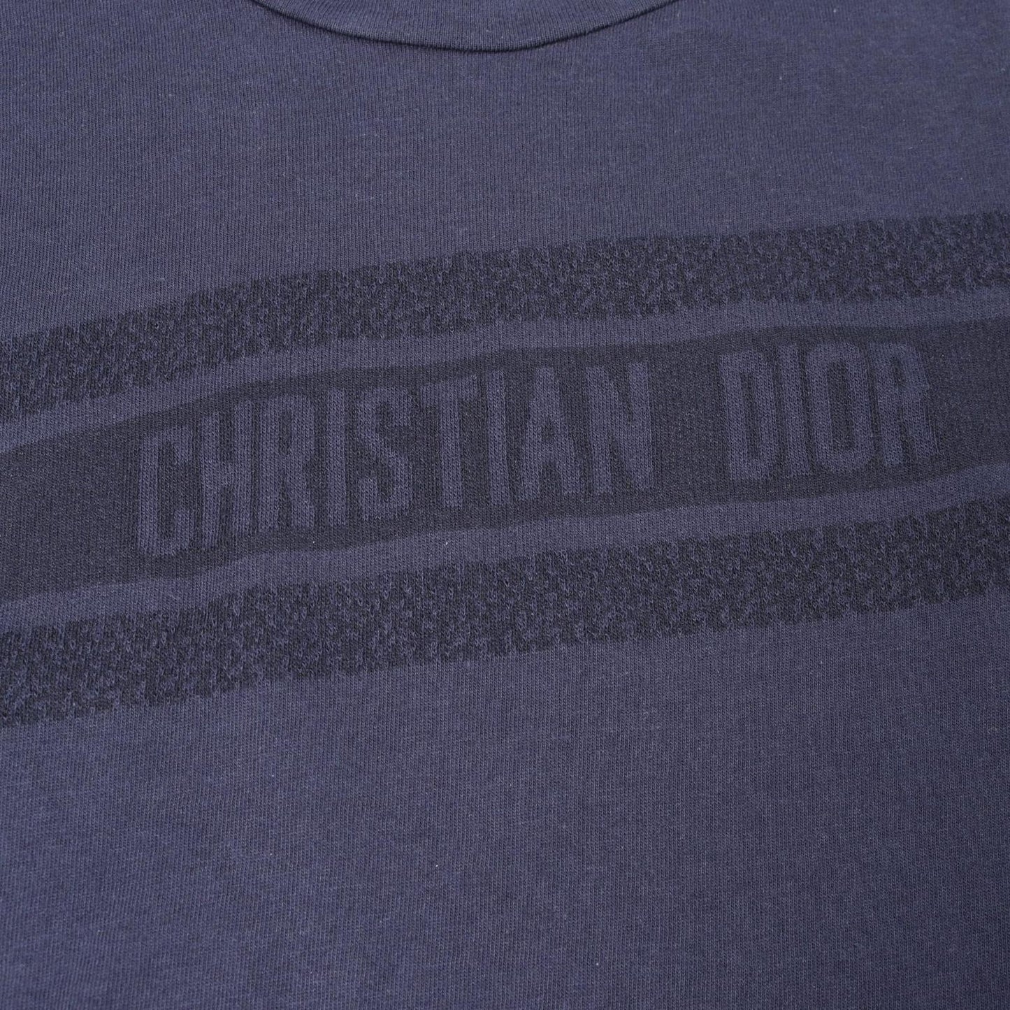 Dior Navy Cotton T-Shirt - Exquisite Craftsmanship, Size XS
