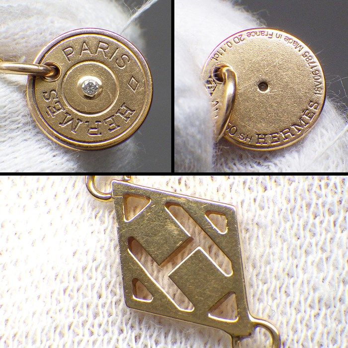 HERMES Gambard Bracelet with Diamond - K18 Pink Gold