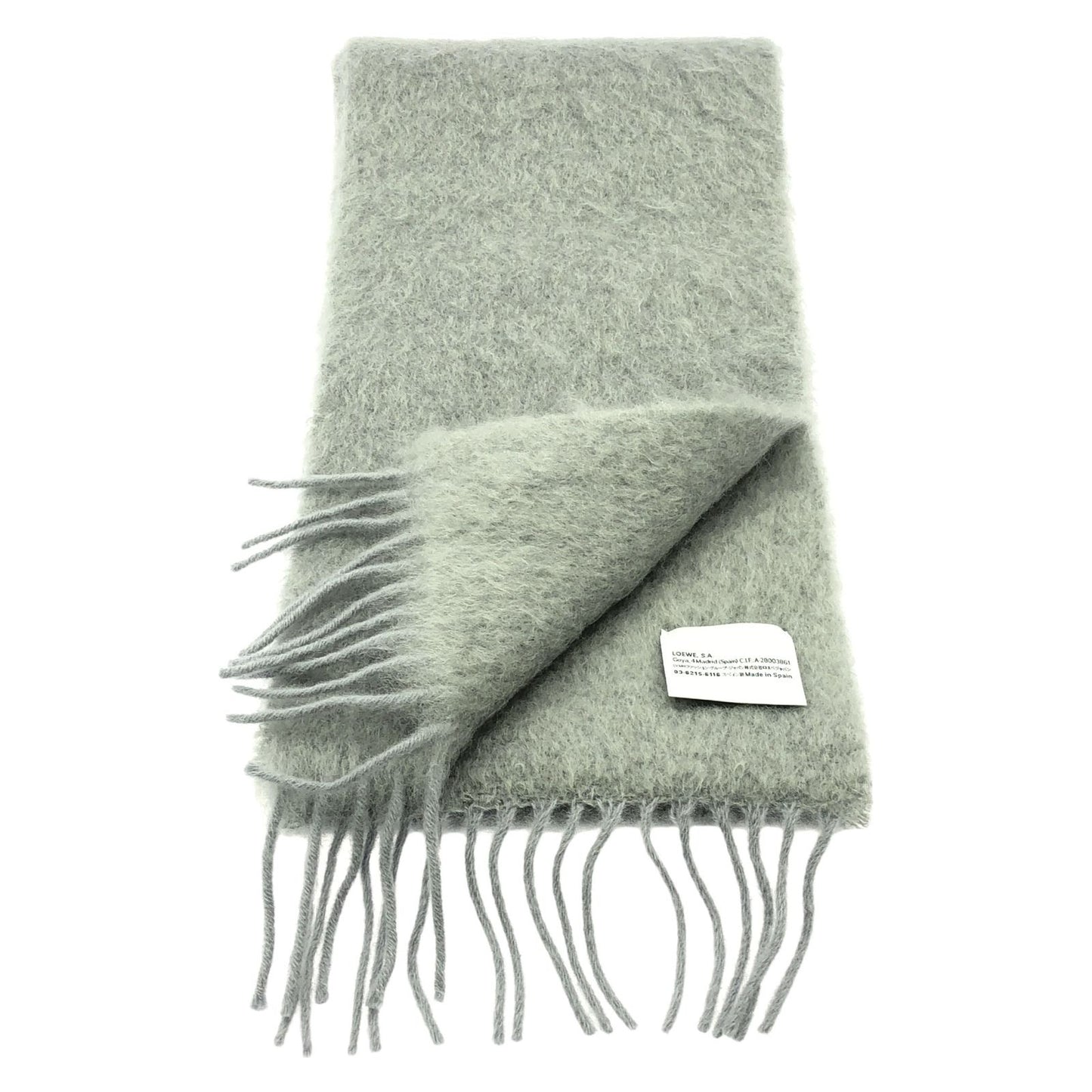 LOEWE Grey Wool Scarf - Timeless Elegance for All