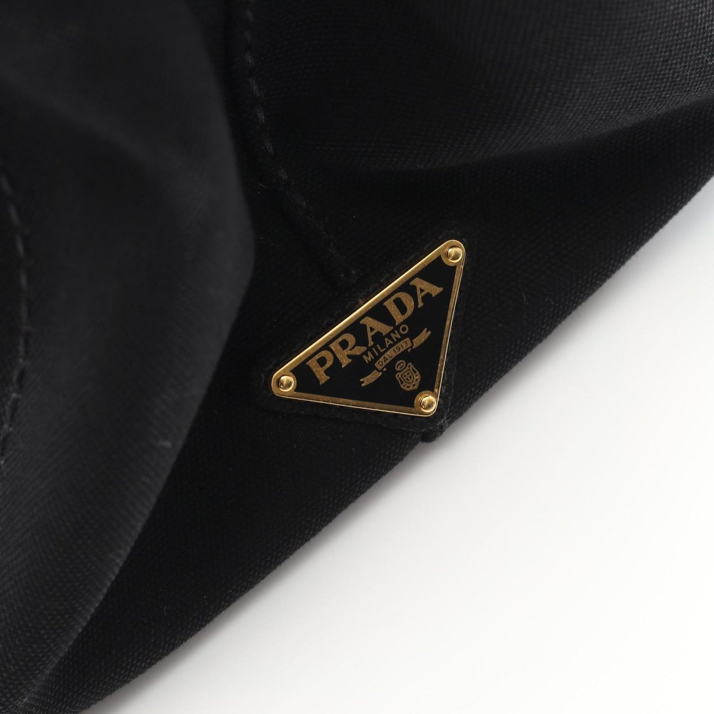 PRADA CANAPA Tote Bag in Black Canvas - Timeless Elegance