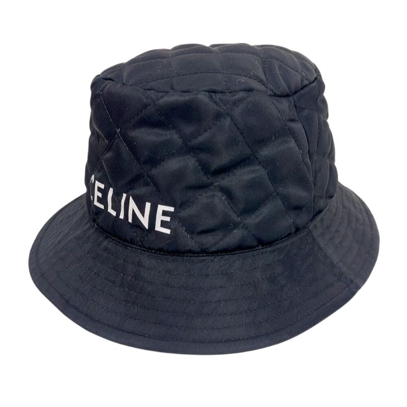 CELINE Quilted Logo Nylon Unisex Accessory - Black