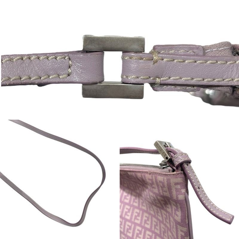 Fendi Zucca Pattern Pink Nylon Shoulder Bag - Exquisite Craftsmanship