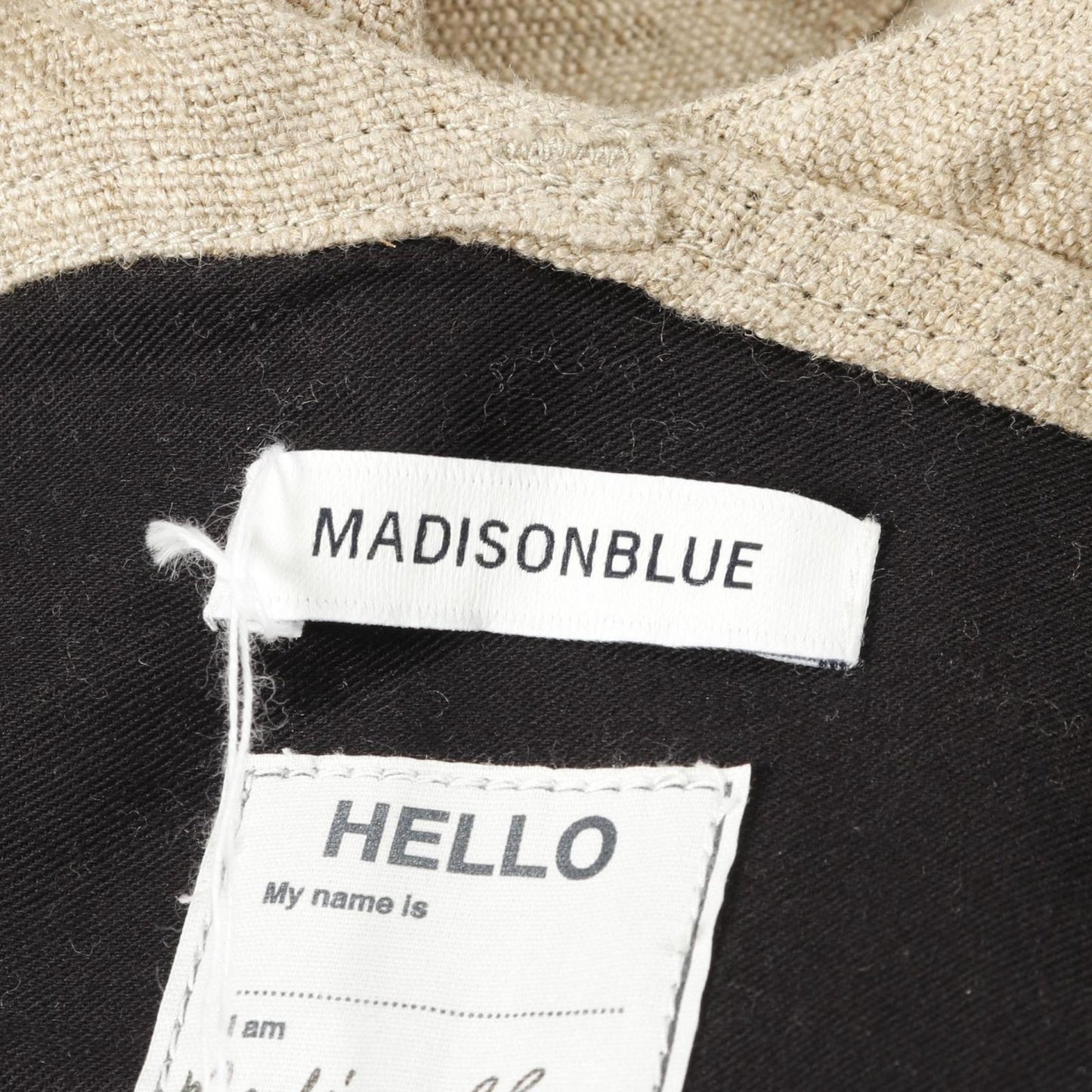 MADISONBLUE Jumper Skirt Maxi Dress in Beige Heavy Linen