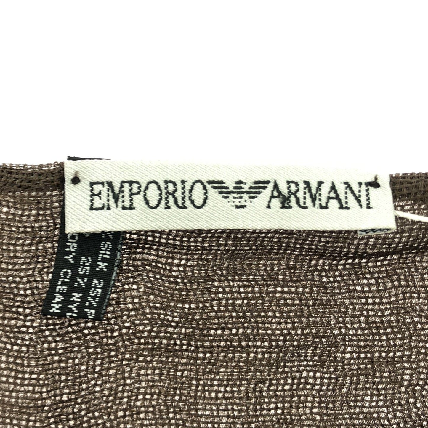 Emporio Armani Brown Silk Scarf - Timeless Elegance