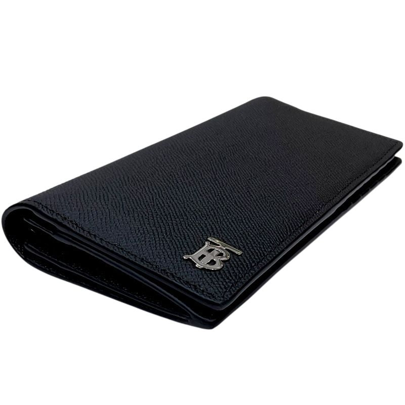 Burberry Cavendish Long Wallet in Black Leather - Timeless Elegance