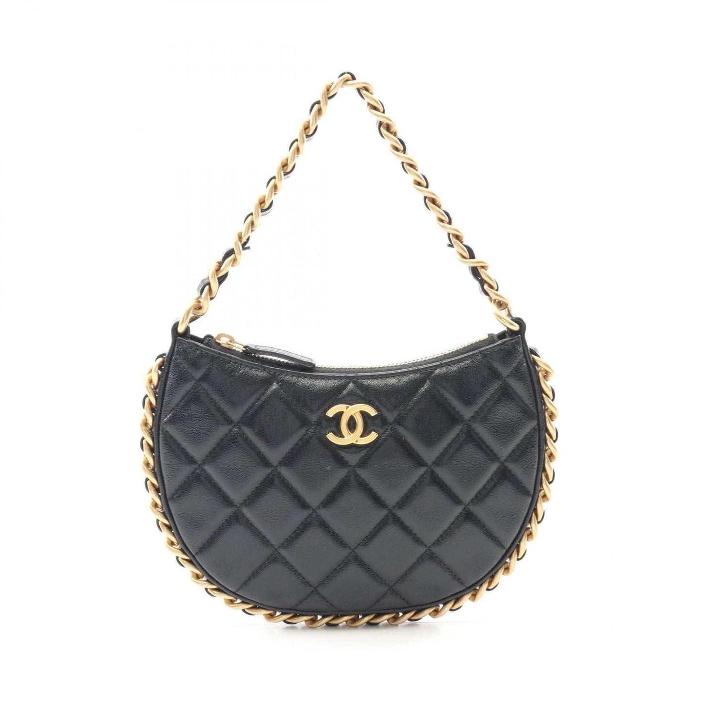 CHANEL Matelassé Black Lambskin Handbag - Timeless Elegance