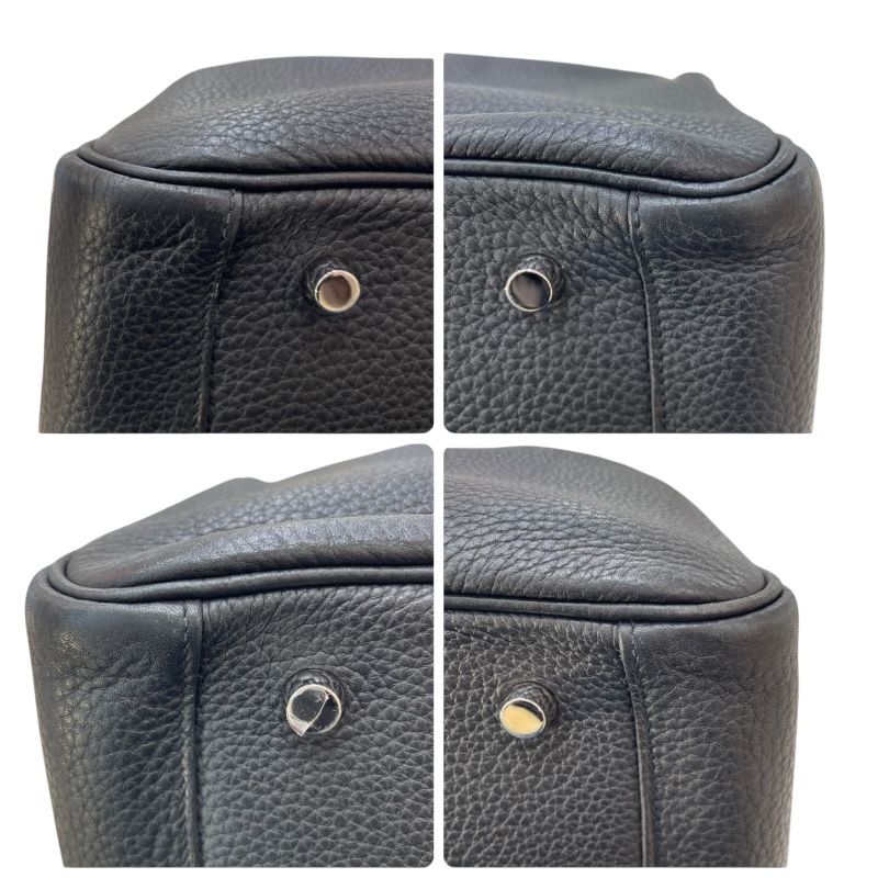 HERMES Lindy 34 Black Togo Leather Shoulder Bag - Unisex