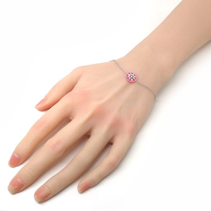 Christian Dior Rose des Vents Bracelet with Diamond & Pink Ceramic