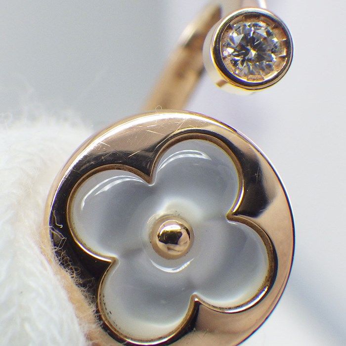 Louis Vuitton Monogram Blossom Mini Ring with Diamond in K18 Pink Gold