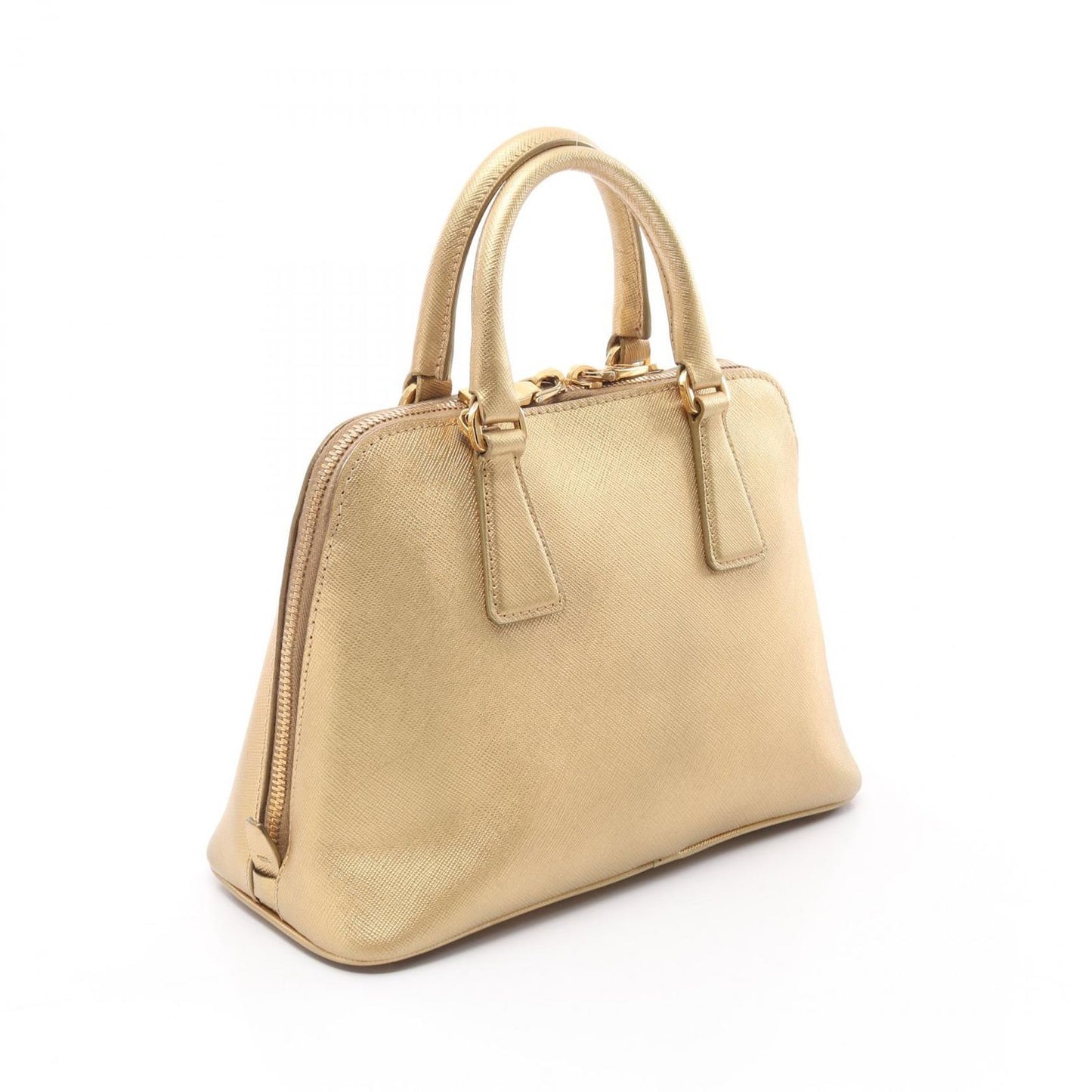PRADA Saffiano Leather Handbag - Timeless Elegance in Gold