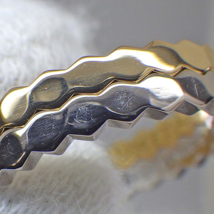 Chaumet Bee My Love Honeycomb Ring Set - 3-Color Gold & Diamonds