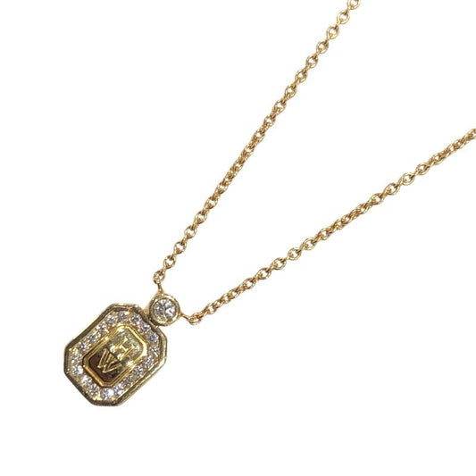 HARRY WINSTON HW Logo Necklace in 750 Yellow Gold - Exquisite Elegance