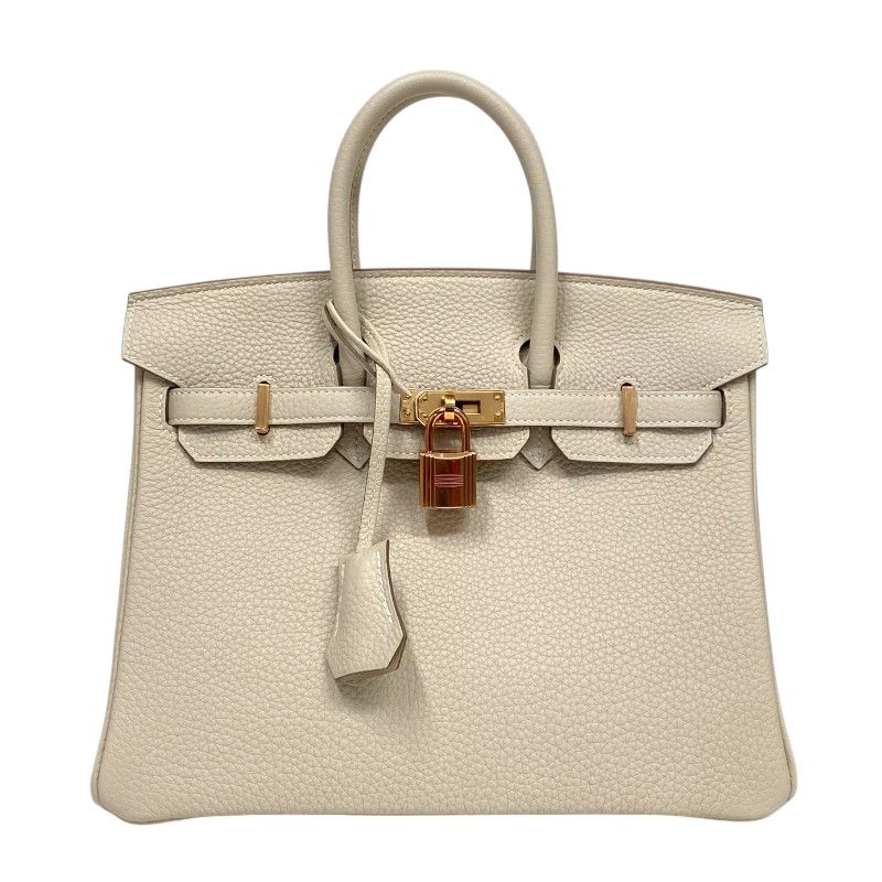 HERMES Birkin 25 B Stamp Clé PG Hardware in Craie - Exquisite Luxury
