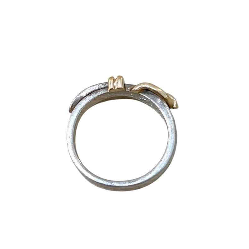 HERMES Sanchure Ring in Silver 925 & K18 Gold - Exquisite Craftsmanship