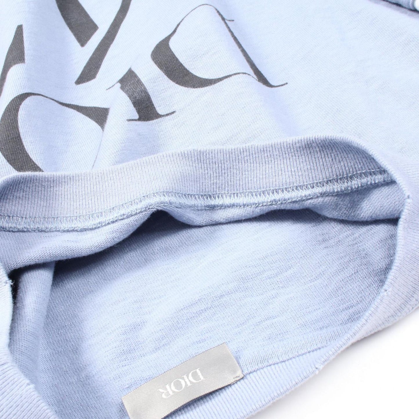 Dior Cotton T-Shirt in Blue & White - Size XL