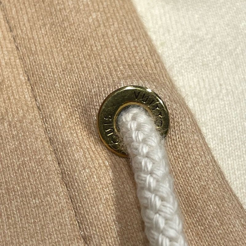 Louis Vuitton LV Circle Logo Sweatshirt Hoodie - Beige Cotton M