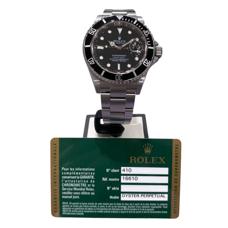 Rolex Submariner 16610 Black Dial Stainless Steel Men's Watch