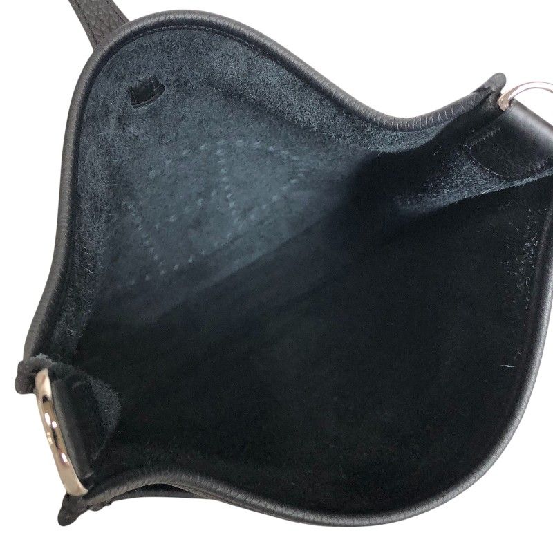 HERMES Evelyne III PM Black Togo Leather Shoulder Bag