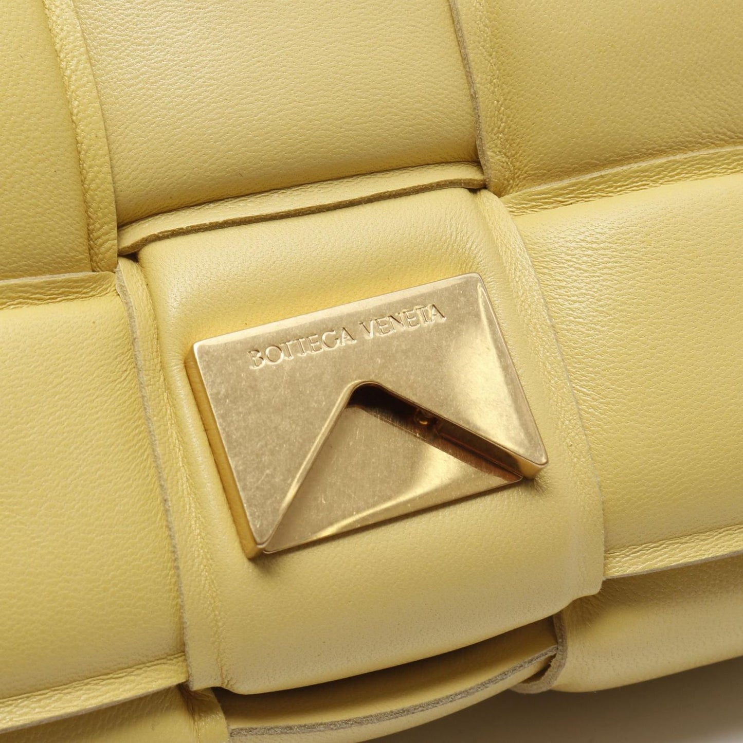 Bottega Veneta The Chain Cassette Shoulder Bag in Pastel Yellow