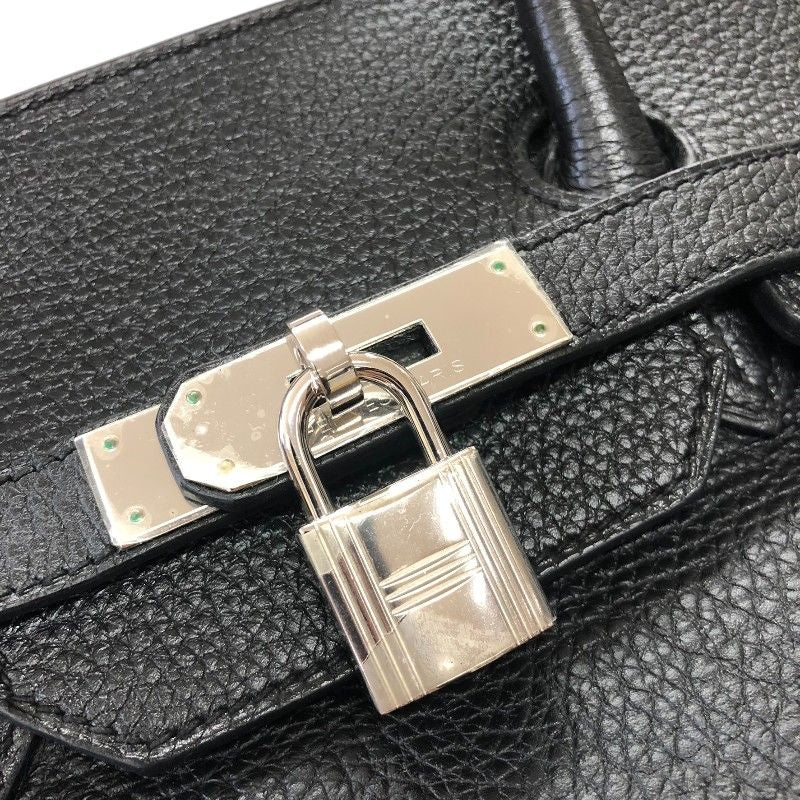 HERMES Birkin 35 Black Togo Leather Handbag with Silver Hardware