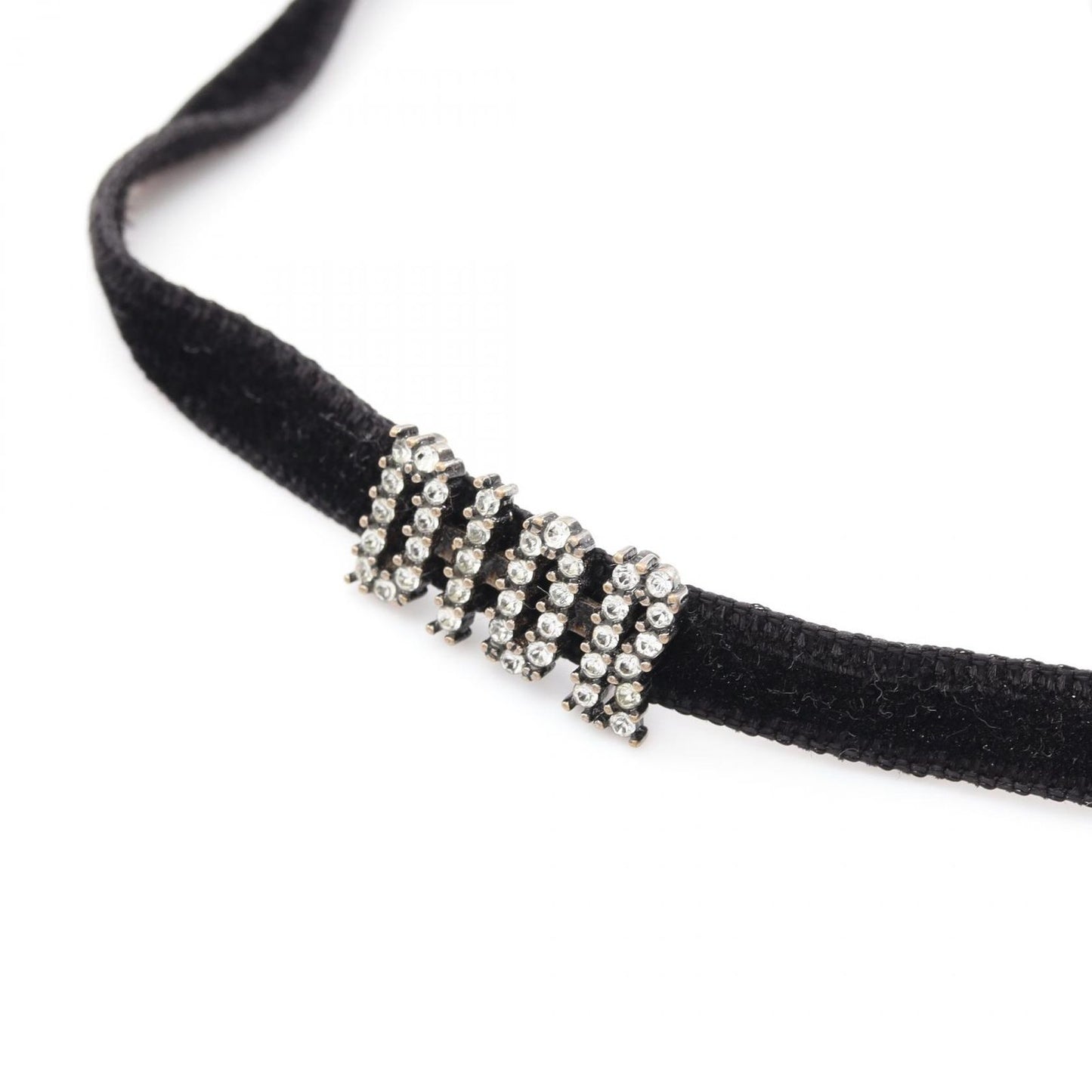 Dior Logo Choker Necklace in Black Stainless Steel