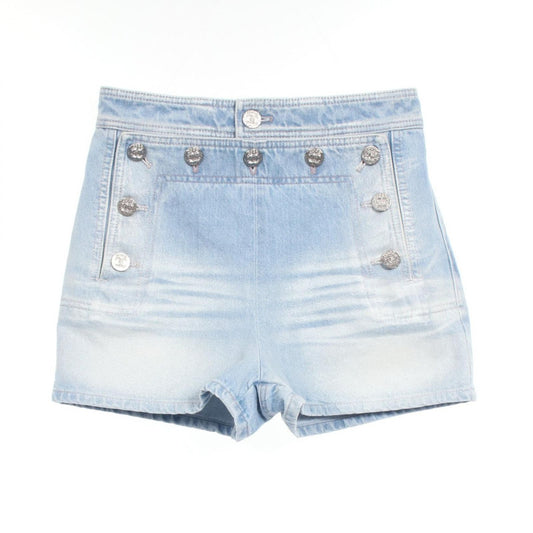 CHANEL Denim Shorts - Exquisite Blue Cotton Elegance