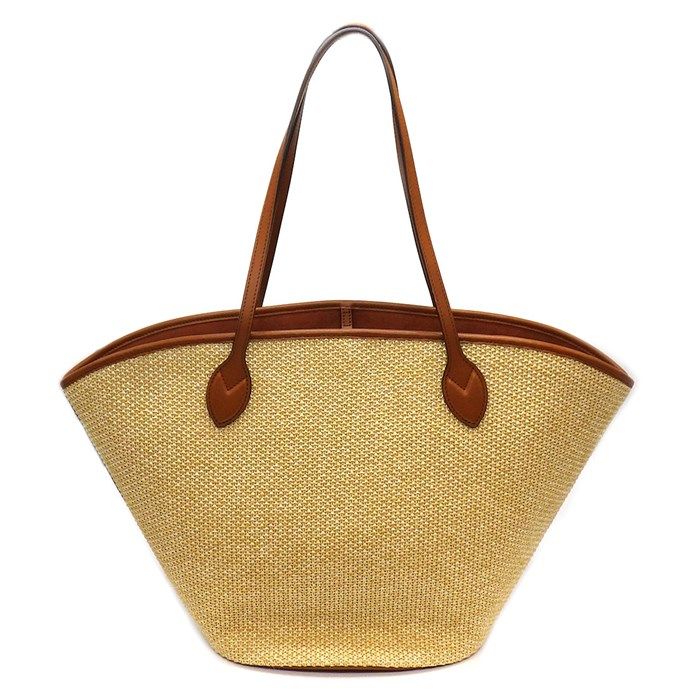 Louis Vuitton Knit Raffia Saint Jacques NM Tote Bag - Natural Camel