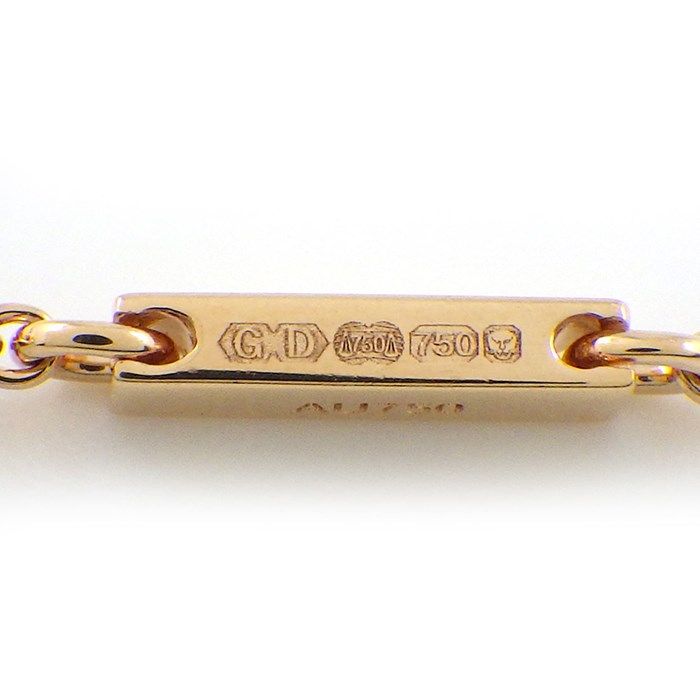 Graff Trapezoid Cross Diamond Necklace in K18 Pink Gold