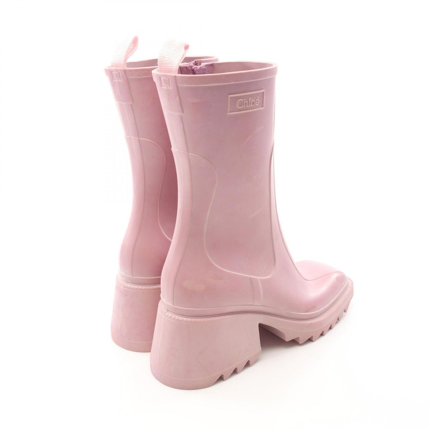 Chloe Betty Pink Rubber Rain Boots - Elegant & Exclusive