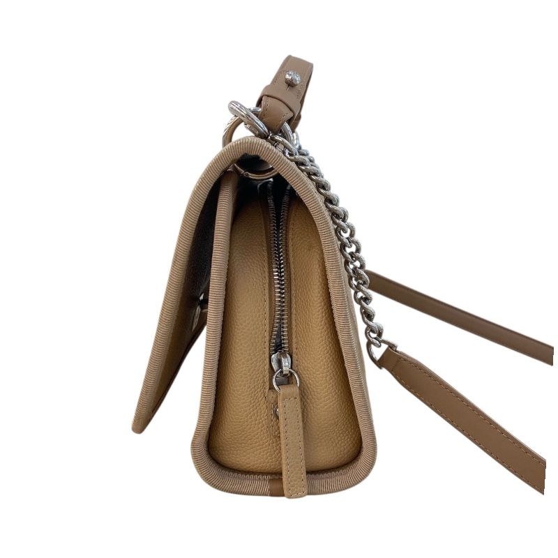 CHANEL Coco Mark 2-Way Handbag in Caviar & Canvas - Timeless Elegance