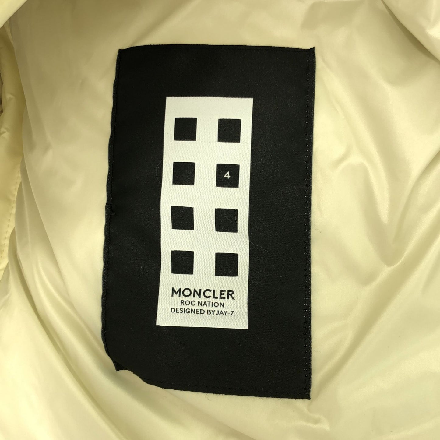 MONCLER Off-White Cotton Down Jacket - Unisex Luxury Outerwear