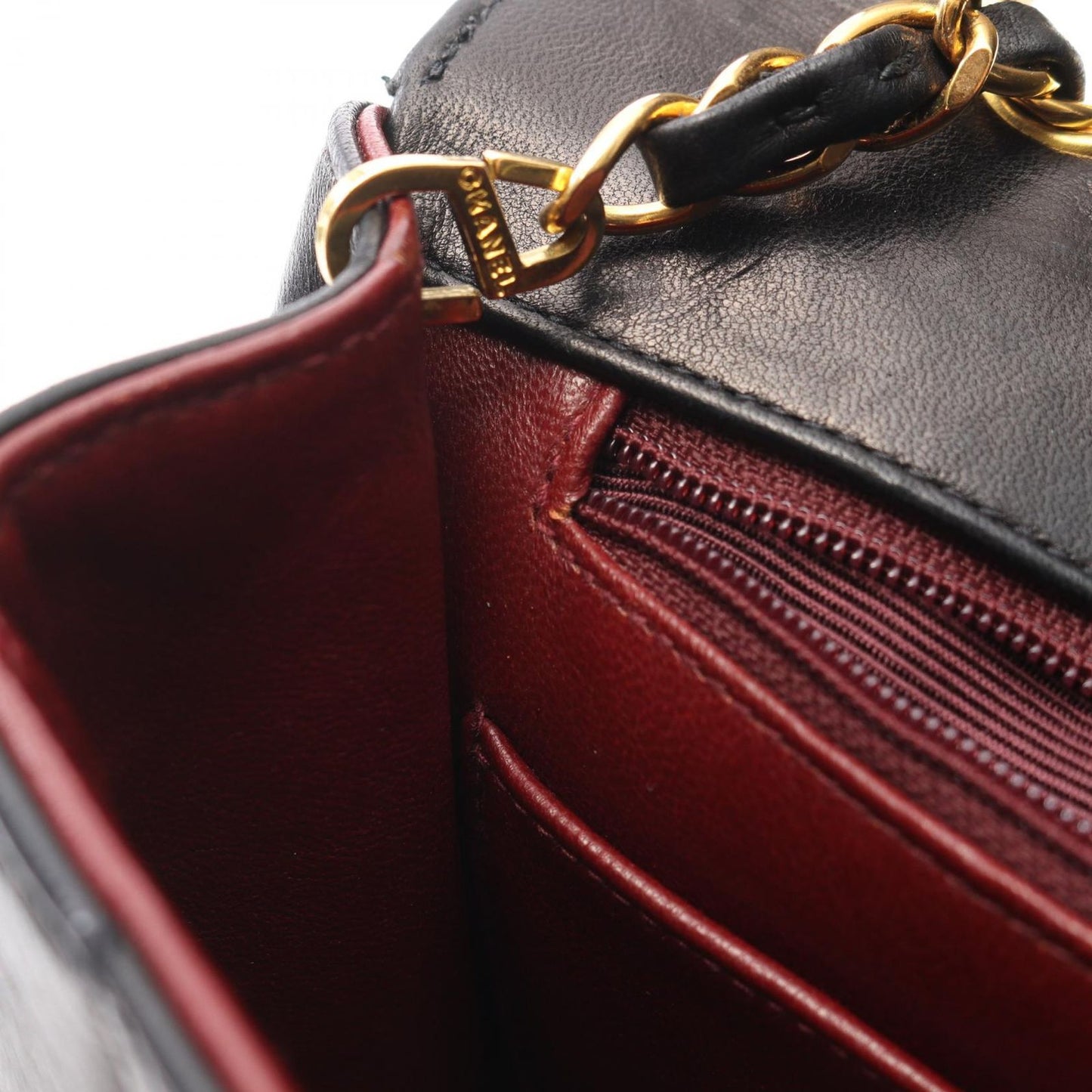 CHANEL Matelassé Diana Flap Shoulder Bag in Black Lambskin