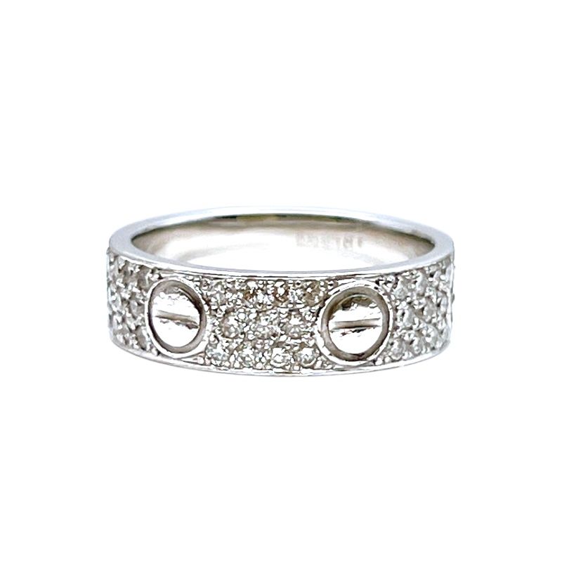 Cartier Love Ring in K18 White Gold - Timeless Elegance