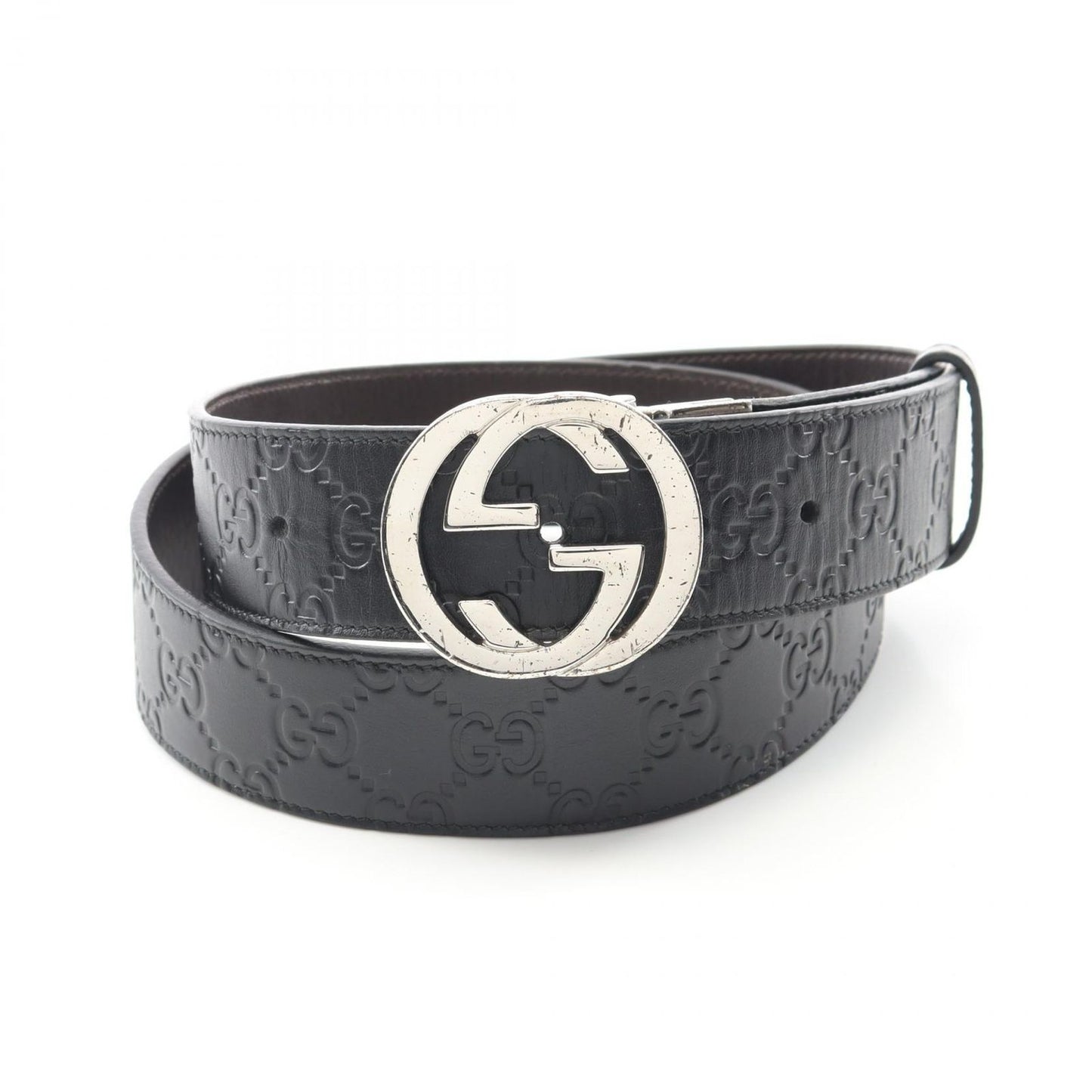GUCCI Signature Interlocking G Leather Belt - Timeless Elegance