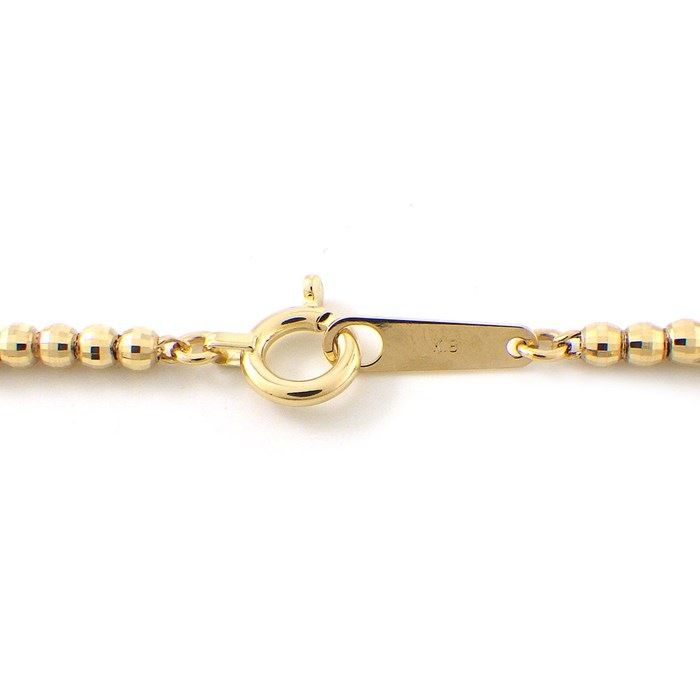 Exquisite K18 Yellow Gold Ball Chain Bracelet - Timeless Elegance