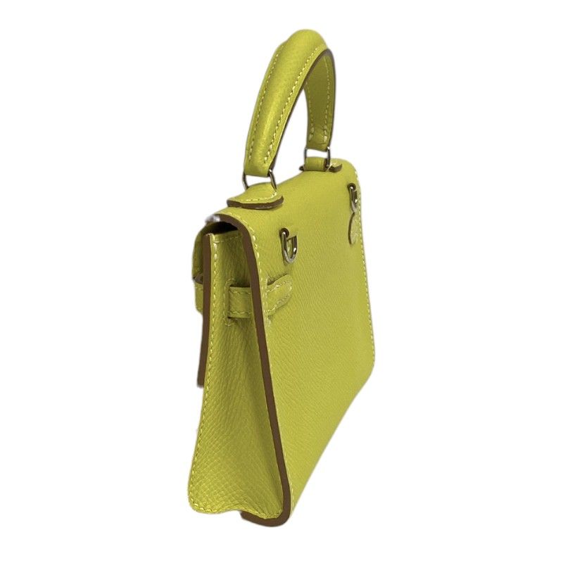 HERMES Tiny Kelly Lime with Silver Hardware - Exquisite Craftsmanship
