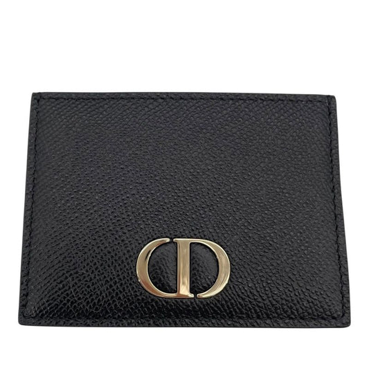 Christian Dior 30 Montaigne Card Case in Black Calfskin