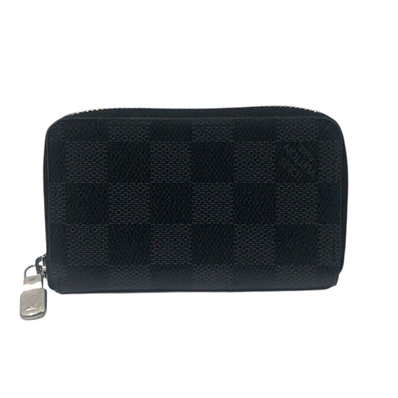 Louis Vuitton Zippy Coin Purse N63076 in Black Damier Graphite Canvas