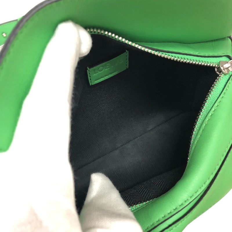 LOEWE Puzzle Mini Album Bag in Green Calf Leather - Unisex