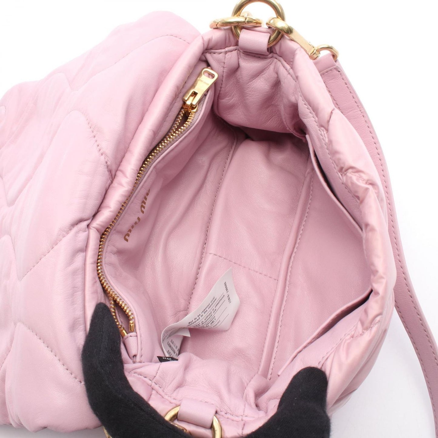 Miu Miu Padded Pink Nylon Leather Shoulder Bag - Exquisite Craftsmanship