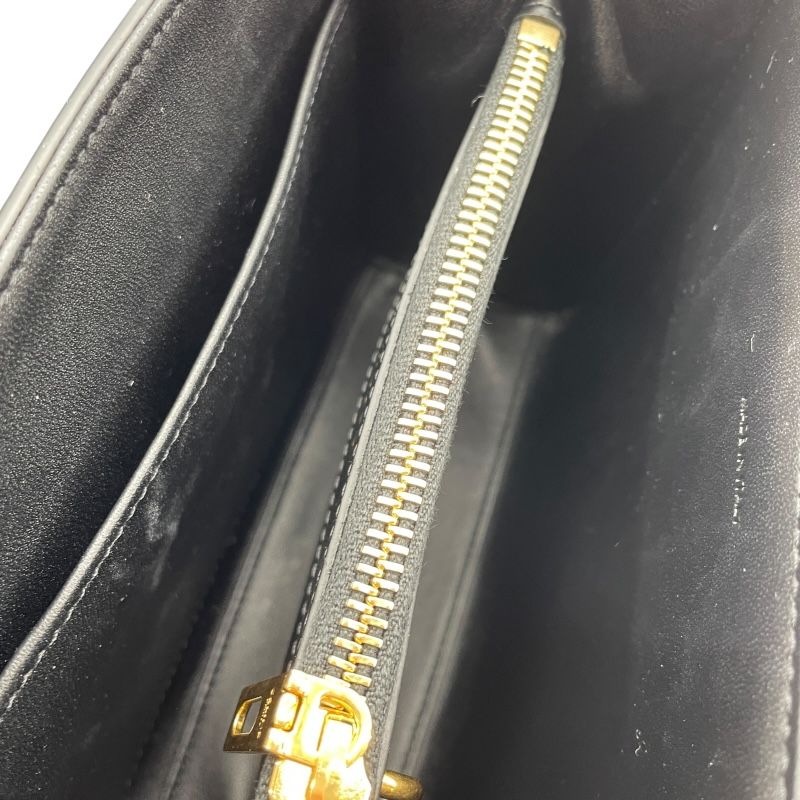 CELINE Mini Sais 197983 Black Leather Shoulder Bag - Timeless Elegance