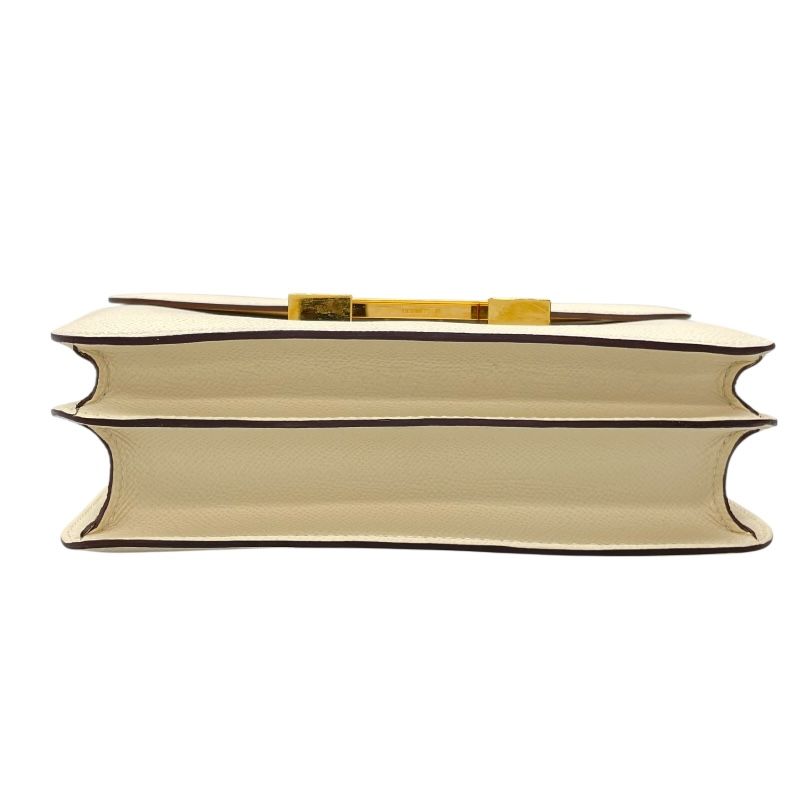HERMES Constance 24 Nat Leather Shoulder Bag with Gold Hardware