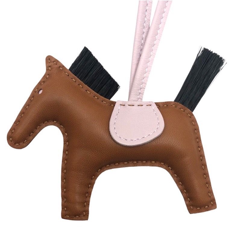 HERMES Rodeo PM Charm in Gold/Black/Mauve Pale - Exquisite Craftsmanship