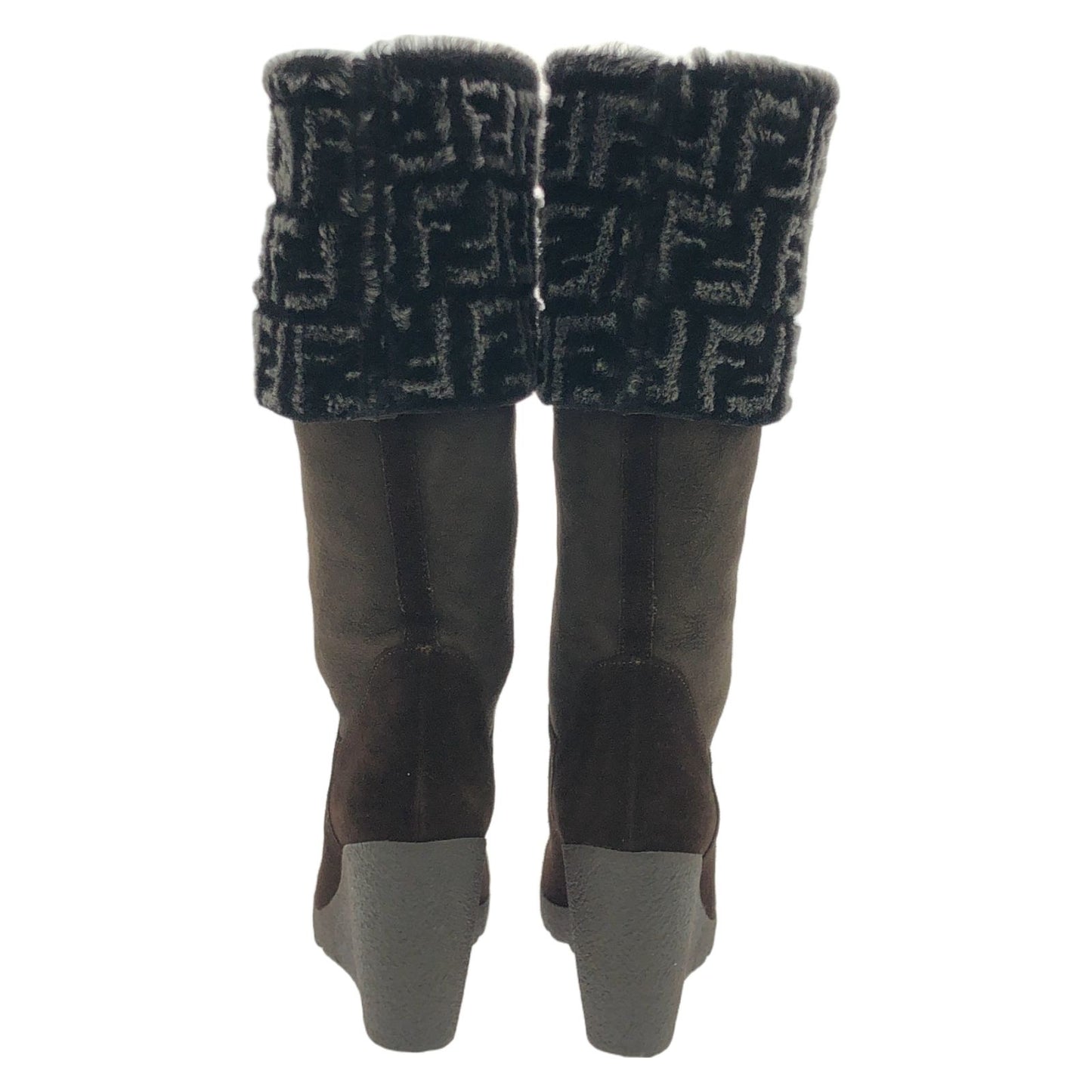 FENDI Brown Leather Boots - Elegant Craftsmanship, Size 36.5