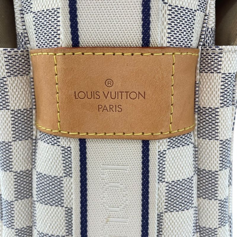 Louis Vuitton Naviglio N51189 White Damier Azur Shoulder Bag