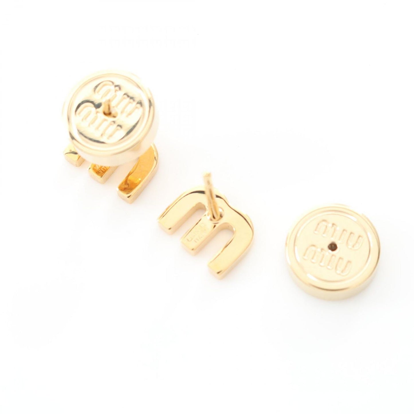 Miu Miu Gold Plated Earrings - Exquisite Luxury for Women