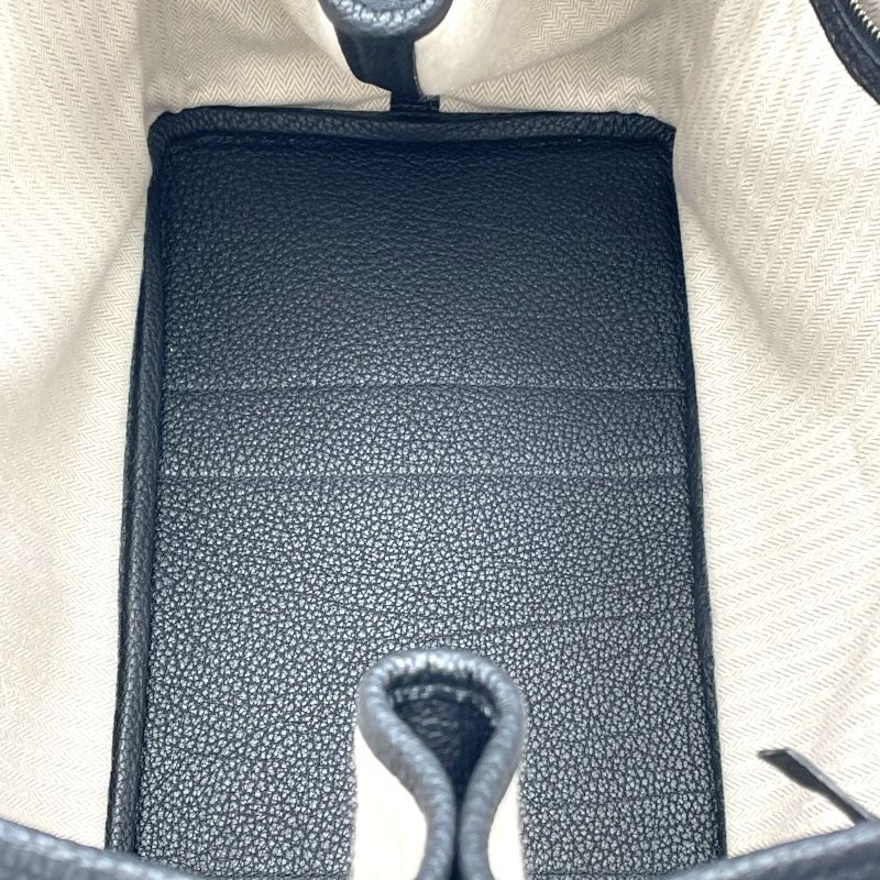 HERMES Garden Party PM Black Negonda Handbag with Silver Hardware